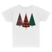 TeesAndTankYou Plaid Print Christmas Trees Toddler Kids T-Shirt 3T White