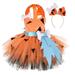 Toddler Kids Caveman Girls Halloween Dog Bones Historical Cavegirl Tulle Dress Princess Outfits