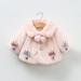 Tagold Boys and Girls Winter Cotton Coats Outerwear Jackets Toddler Girls Solid Color Plush Cute Strawberry Keep Warm Winter Hoodie Thick Coat Cloak Gifts for Kids on Clearance Pink 6-9 Months