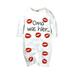 Fesfesfes Toddler Baby Jumpsuit Boys Girls Long Sleeves Solid Lip Letter Print Romper Jumpsuit Clothes Sale