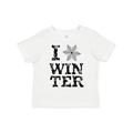 Inktastic I Love Winter- black and white snowflakes Boys or Girls Toddler T-Shirt