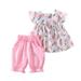 Baby Girl Clothes Infant Girl Clothes Toddler Baby Girl Outfits Newborn Gifts Clothing Sets 2 PCS Summer Outfit Set 6M-4T