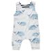 Canrulo Newborn Toddler Kid Baby Girls Boys Cotton Sleeveless Whale Print Romper Sets White 12-18 Months