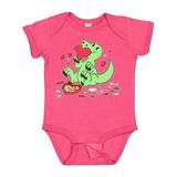 Inktastic Raptor Destroying Heart Chocolate Box Boys or Girls Baby Bodysuit