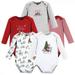 Hudson Baby Unisex Baby Cotton Long-Sleeve Bodysuits Christmas Forest 18-24 Months