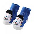 3D Christmas Cartoon Cotton Baby Socks Unisex Infant Toddler Terry Socks With Non Skid Socks For 0-12 Months