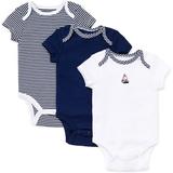 Little Me Boys 3-Pack Bodysuits Baby 3 Months Navy/Multi