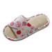 TAIAOJING Cartoon Slippers For Kids Toddler House Slippers For Boys Open Toe Cotton Linen Comfort Slip On Indoor Home Slippers For Girls And Boys Non-Slip Shoe