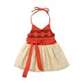 Multitrust Baby Girl s Strap Yarn Skirt Sleeveless and Backless Bandage Dress