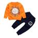 TAIAOJING Toddler Baby Boy 2 Piece Outfit Kids Girls Cartoon Tassels T Shirt Tops Pants 2pcs Tracksuit Set Clothes Set 6-12 Months