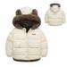 loopsun Summer Savings Clothing 2023 Kids Winter Coats for Toddler Baby Boys Girls Autumn Winter Fleece Padded Jacket Hooded Zip Jacket Coat