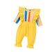 Fesfesfes Newborn Infant Baby Jumpsuit Girls Winter Rainbow Print Patchwork Romper Jumpsuit Clothes Plus Size Clearance $10