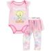 Looney Tunes Baby Girls Tweety Bird Bodysuit and Tutu Leggings Set Sizes 12M-24M