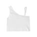 Sunisery Toddler Baby Girls Crop Top One Shoulder Sleeveless Knit Short T-Shirt Summer Casual Clothes