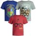 Harry Potter Toddler Boys 3 Pack Pullover T-Shirts Toddler to Big Kid