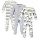 Hudson Baby Infant Boy Cotton Zipper Sleep and Play 3pk Royal Safari 0-3 Months