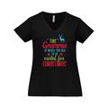 Inktastic Grammie is Never too Old to be Excited for Christmas Women s Plus Size V-Neck T-Shirt