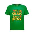 Wild Bobby My Siblings Have Paws Funny Dog and Cat Pop Culture Toddler Crew Graphic Tee Kelly 3T