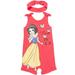 Disney Princess Snow White Newborn Baby Girls Snap Romper and Headband Newborn to Toddler