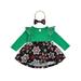 Canrulo 2PCS Infant Newborn Baby Girls Christmas Printed Pattern Long Sleeve Round Collar Romper Sets Green 6-9 Months