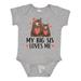 Inktastic Little Sister My Big Sis Loves Me Boys or Girls Baby Bodysuit