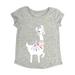 Jumping Beans Toddler Girls Gray Glitter LLama Alpaca T-Shirt Tee Shirt 2T