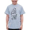 7 ate 9 Apparel Kids Love Fall Most of All T-Shirt Grey