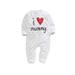 luethbiezx Newborn I Love Mummy ; Daddy Baby Boy Jumpsuitï¼ˆFor Baby Boyï¼‰Costume Striped Rompers