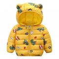 Baby Boys Girls Down Parkas Coat Winter Warm Cotton Coat Kids Outwear Hoodie Jacket Toddler Hooded Coat Long Sleeve Zipper Solid Warm Outfits 1-6T