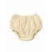 Canrulo Newborn Toddler Baby Girl Shorts Floral/Plain Ribbed Bloomers Pants Ruffle Diaper Cover Beige 0-6 Months