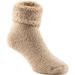 Lian LifeStyle 3 Pairs Father-Mother-Daughter Extra Thick Wool Boot Socks Crew Plain LK01+LK02+LK03 (Khaki) (0Y-2Y)