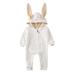 Winter Toddler Kids Baby Boy Girl Cotton Rabbit Hooded Jumpsuit Romper Clothes Outfit 0-24M