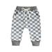 Toddler Baby Boy Shorts Summer Checkerboard Plaid Print Cotton Shorts Casual Elastic Jogger Shorts Pants