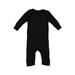 Rabbit Skins - Infant Long Legged Baby Rib Bodysuit - 4412 - Black - Size: NB