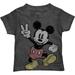Disney Boys Mickey Mouse Toddler Shirt Printed Toddler T-Shirt Charcoal Heather â€“ 4T
