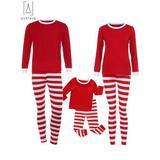 Gustave Family Christmas Pajamas Winter Family Matching Sleepwear Long Sleeve Cotton Blouse and Striped Bottoms Set Nightgown Kid Size 6T