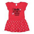 Inktastic Hello 2nd Grade with Hearts and School Supplies Girls Toddler Dress