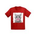 Awkward Styles Cat Chewing Pink Gum Childrens Outfit Cat Tshirt Cat Toddler Shirt Toddler T Shirt Kids Outfit New Animal Collection Funny Cat with Gum Cat Clothing Cat Lovers Funny Gifts for Kids