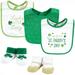 Hudson Baby Infant Girl Cotton Bib and Sock Set Lucky Lady 0-9 Months