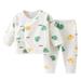 2022 New Baby Girls Boys Clothing Set Baby Boys Girls Cotton Sleepwear Animals Cartoon Blouse Tops Cute Pant Trousers Outfits Set Clothes 2Pcs