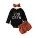 Baby Girls Halloween Outfit Leopard Letter Romper + Shorts + Headband