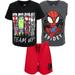 Marvel Spidey and His Amazing Friends Toddler Boys T-Shirt Tank Top and French Terry Shorts 3 Piece Outfit Set Toddler to Little Kid