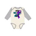 Inktastic Suicide Prevention I Wear Teal and Purple for My Papa Boys or Girls Long Sleeve Baby Bodysuit