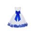 Ekidsbridal Wedding Pageant Rose Petals White Tulle Junior Bridesmaid Toddler Dress Summer Easter Dress First Communion Girls Clothing Holiday Recital Dress Princess 302T 12-18m Flower Girl Dress