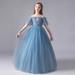 High Grade Children Girls Elegant Birthday Evening Party Princess Puffy Dress Kids Teens Exquiste First Communication Piano Wear