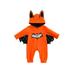 Huakaishijie Newborn Boy Girls Halloween Outfit Infant Bat Clothes Hoodie Jumpsuits Romper