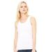 The Bella + Canvas Ladies Baby Rib Tank Top - WHITE - M