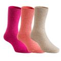 Meso Girl s 3 Pairs Pack Wool Socks Plain Color Size 1Y-3Y Rose Orange Beige