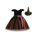 Calsunbaby Kids Baby Girls Princess Dress Halloween A-line Dress with Witch Hat Outfits Set Orange 2-3 Years