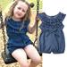 Toddler Kids Baby Girl Princess Ruffle Denim Romper Jumpsuit Outfits Clothes